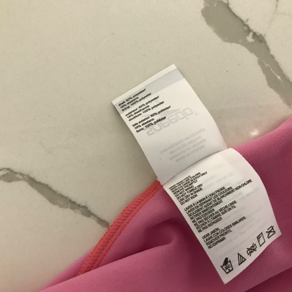 Speedo Girls  One Piece Swimsuit Coral Pink with Star Ruffle Size 6 NWOT - Picture 8 of 9